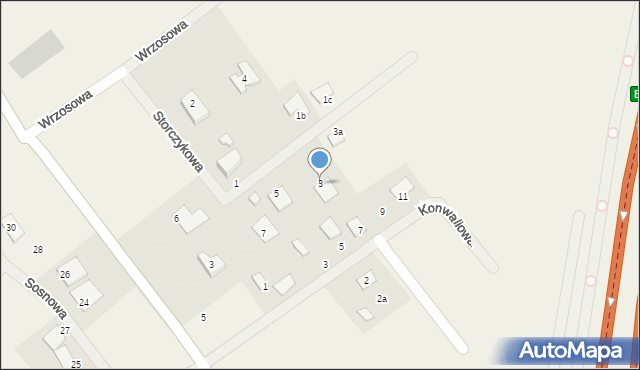 Osówiec, Storczykowa, 3, mapa Osówiec