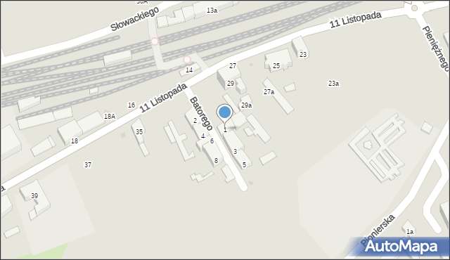 Ostróda, Stefana Batorego, 1, mapa Ostróda