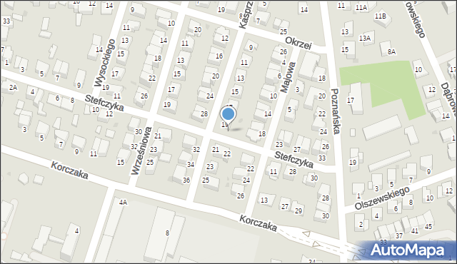 Ostrołęka, Stefczyka Franciszka, 19, mapa Ostrołęka