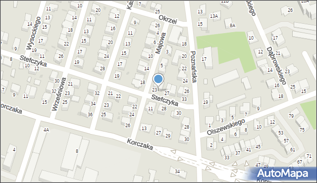 Ostrołęka, Stefczyka Franciszka, 25, mapa Ostrołęka