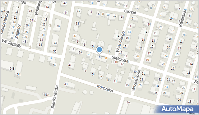 Ostrołęka, Stefczyka Franciszka, 6, mapa Ostrołęka