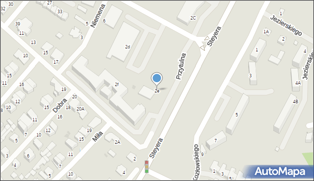 Ostrołęka, Steyera Włodzimierza, kadm., 2e, mapa Ostrołęka