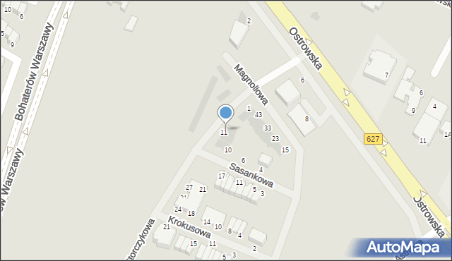 Ostrołęka, Storczykowa, 9, mapa Ostrołęka