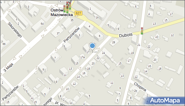 Ostrów Mazowiecka, Stefana Batorego, 22b, mapa Ostrów Mazowiecka