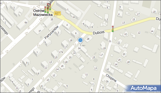 Ostrów Mazowiecka, Stefana Batorego, 26, mapa Ostrów Mazowiecka