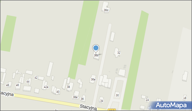 Ostrów Mazowiecka, Stacyjna, 36b, mapa Ostrów Mazowiecka