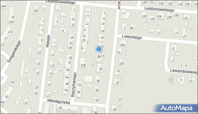 Ostrów Wielkopolski, Strzelecka, 28, mapa Ostrów Wielkopolski