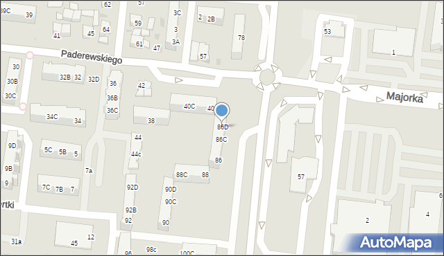 Ostrów Wielkopolski, Strzelecka, 86D, mapa Ostrów Wielkopolski