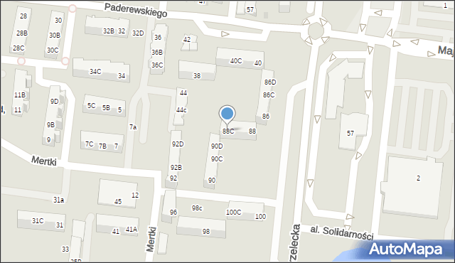 Ostrów Wielkopolski, Strzelecka, 88C, mapa Ostrów Wielkopolski