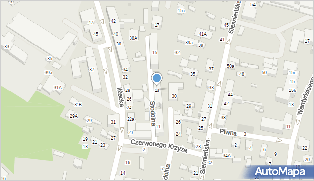 Ostrowiec Świętokrzyski, Stodolna, 13, mapa Ostrowiec Świętokrzyski