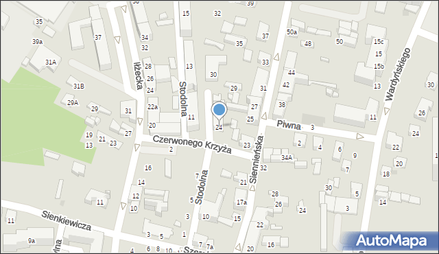 Ostrowiec Świętokrzyski, Stodolna, 24, mapa Ostrowiec Świętokrzyski