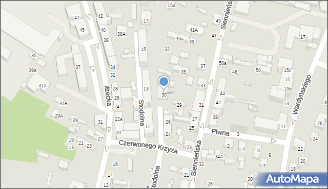 Ostrowiec Świętokrzyski, Stodolna, 30, mapa Ostrowiec Świętokrzyski