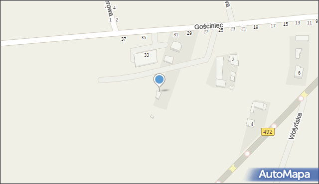 Ostrowy nad Okszą, Stary Gościniec, 73, mapa Ostrowy nad Okszą