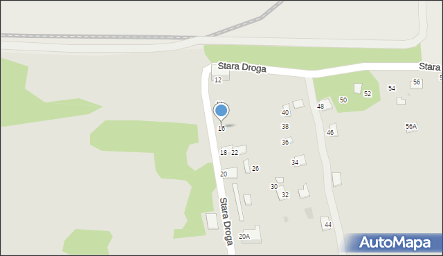 Oświęcim, Stara Droga, 16, mapa Oświęcimia