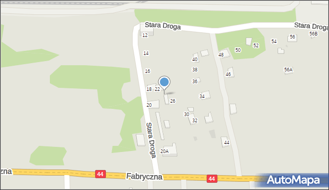 Oświęcim, Stara Droga, 24, mapa Oświęcimia