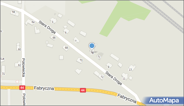 Oświęcim, Stara Droga, 7B, mapa Oświęcimia