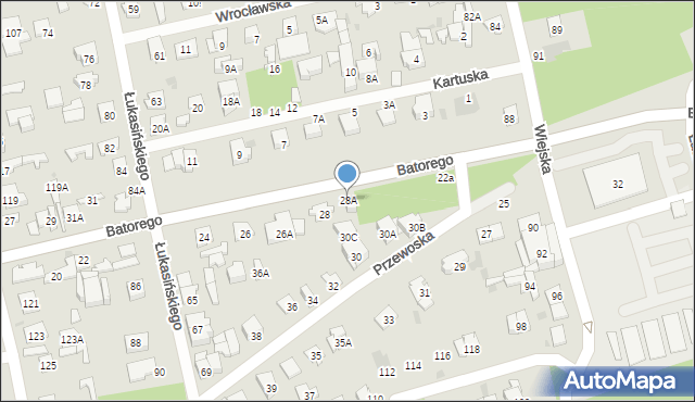 Otwock, Stefana Batorego, 28A, mapa Otwock