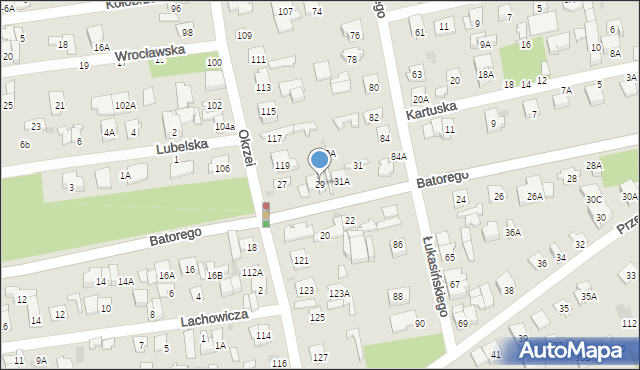 Otwock, Stefana Batorego, 29, mapa Otwock