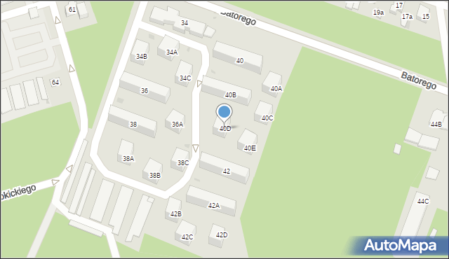 Otwock, Stefana Batorego, 40D, mapa Otwock