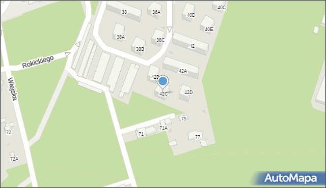 Otwock, Stefana Batorego, 42C, mapa Otwock