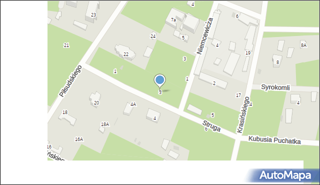 Otwock, Struga Andrzeja, 3, mapa Otwock