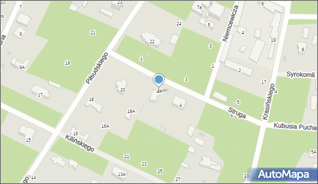 Otwock, Struga Andrzeja, 4A, mapa Otwock