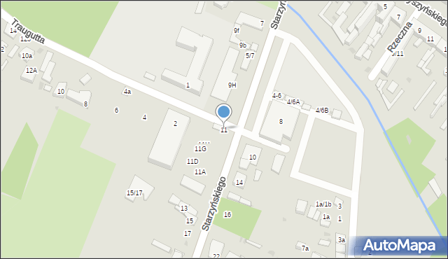 Ozorków, Starzyńskiego Ignacego, 11, mapa Ozorków