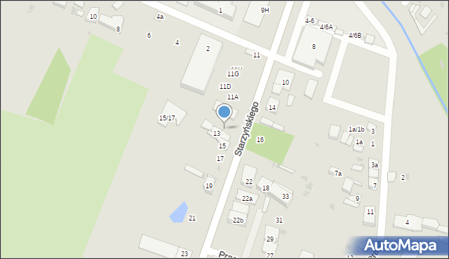 Ozorków, Starzyńskiego Ignacego, 13B, mapa Ozorków