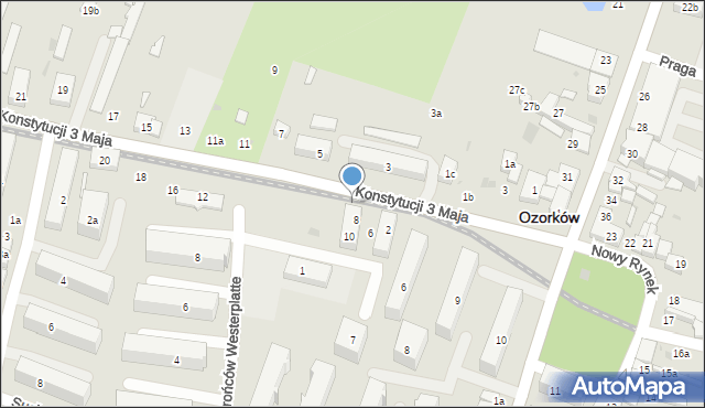 Ozorków, Starzyńskiego Ignacego, 14a, mapa Ozorków