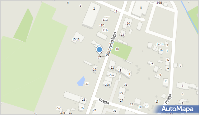 Ozorków, Starzyńskiego Ignacego, 17, mapa Ozorków