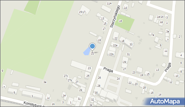 Ozorków, Starzyńskiego Ignacego, 21, mapa Ozorków