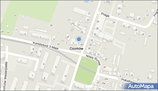 Ozorków, Starzyńskiego Ignacego, 33, mapa Ozorków
