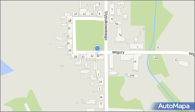 Ozorków, Stypułkowskiego Leona, ks., 34, mapa Ozorków