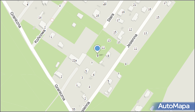 Pabianice, Stara, 9, mapa Pabianic