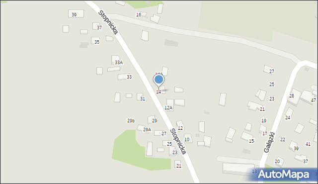 Pacanów, Stopnicka, 14, mapa Pacanów