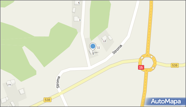 Pacółtowo, Stroma, 9, mapa Pacółtowo