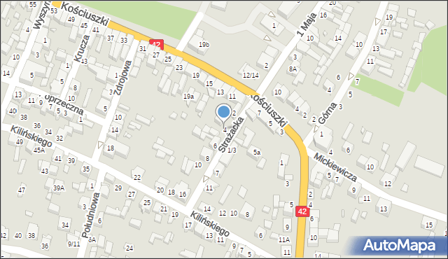 Pajęczno, Strażacka, 4, mapa Pajęczno