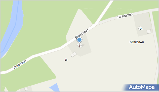 Paliwodzizna, Strachowo, 1, mapa Paliwodzizna