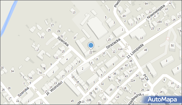 Parczew, Strażacka, 11, mapa Parczew