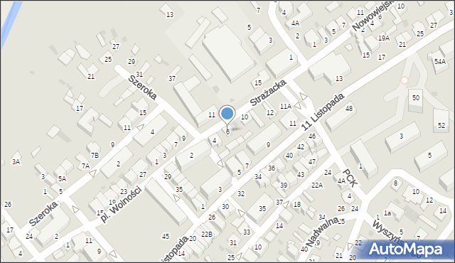 Parczew, Strażacka, 6, mapa Parczew