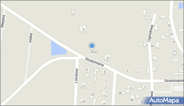 Parzęczew, Stodolniana, 7, mapa Parzęczew