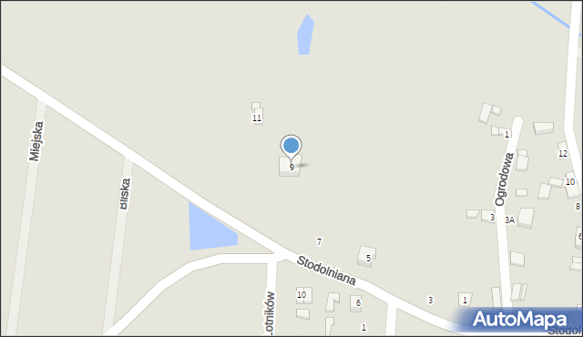 Parzęczew, Stodolniana, 9, mapa Parzęczew