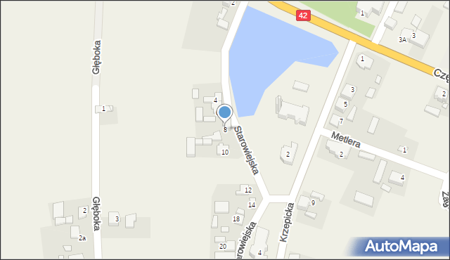 Parzymiechy, Starowiejska, 8, mapa Parzymiechy