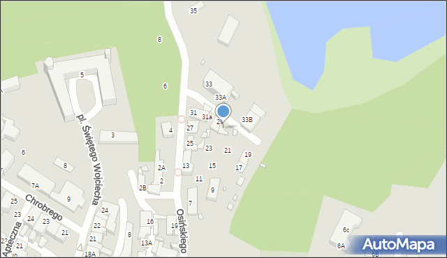 Pasłęk, Steffena Augustyna, 29a, mapa Pasłęk