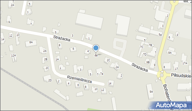 Pasłęk, Strażacka, 4a, mapa Pasłęk