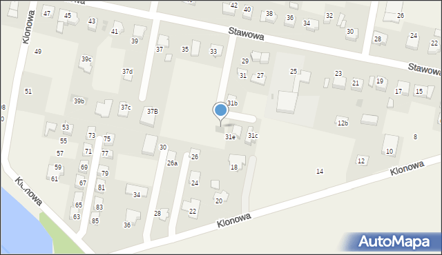 Pawłowice, Stawowa, 31f, mapa Pawłowice