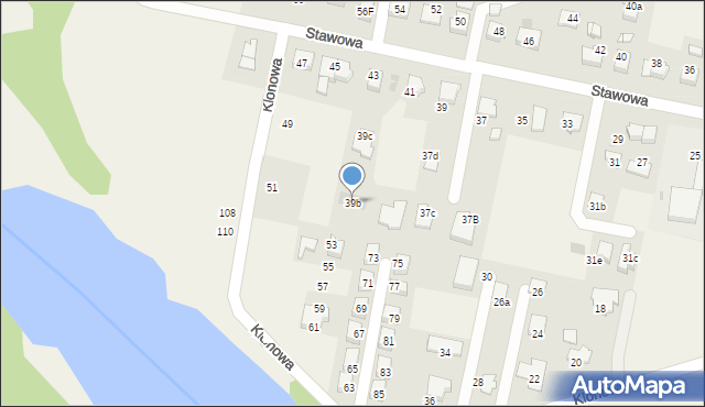 Pawłowice, Stawowa, 39b, mapa Pawłowice