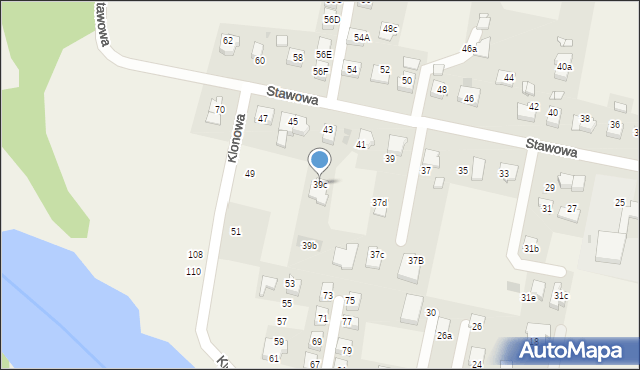 Pawłowice, Stawowa, 39c, mapa Pawłowice