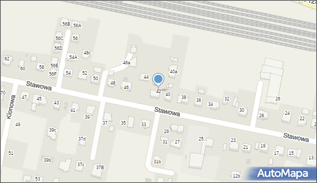 Pawłowice, Stawowa, 42, mapa Pawłowice