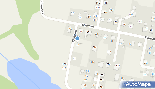 Pawłowice, Stawowa, 49, mapa Pawłowice